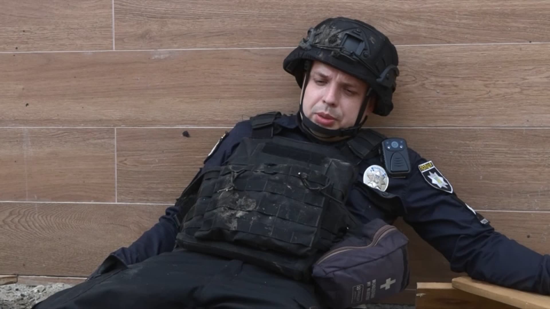 Un policier de Kharkiv blessé après un double bombardement russe, le 19 mai 2024 Un policier de Kharkiv blessé après un double bombardement russe, le 19 mai 2024
