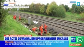 Ligne à grande vitesse Sud-Est. Des actes de vandalisme probablement en cause