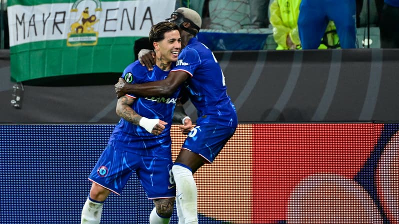 Enzo Fernandez et Moise Caicedo avec Chelsea en finale de Ligue Conférence, 28 mai 2025