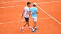 Novak Djokovic et Rafael Nadal à Roland-Garros, en 2018