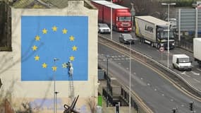 L'oeuvre murale de Banksy à Douvres, le 7 janvier 2019.
