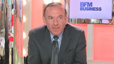 Pierre Gattaz, candidat à la présidence du Medef, était l'invité de BFM Business, jeudi 28 mars.