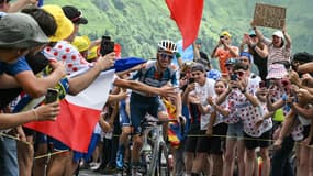 Romain Bardet sur la 11e étape du Tour de France le 10 juillet 2024