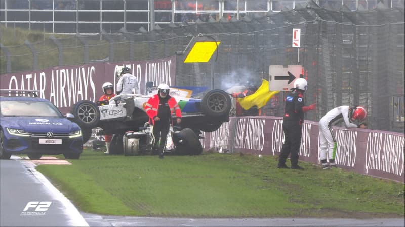 Le crash spectaculaire entre Boschung et Maini, à Zandvoort le 26 août 2023 