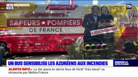 Alpes-Maritimes: un bus des pompiers sensibilise aux feux de forêt 