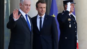 Emmanuel Macron et Benjamin Netanyahu à l'Élysée, le 16 juillet 2017