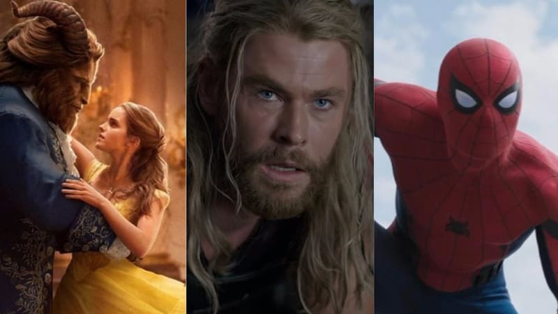 "La Belle et la bête", "Thor: Ragnarok", "Spider-Man: Homecoming"; trois des grands succès Disney de l'année 2017