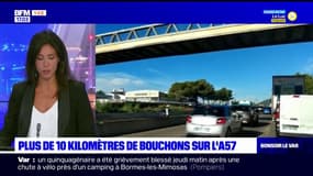 Var: plus de 10km de bouchons sur l'A57 ce jeudi matin