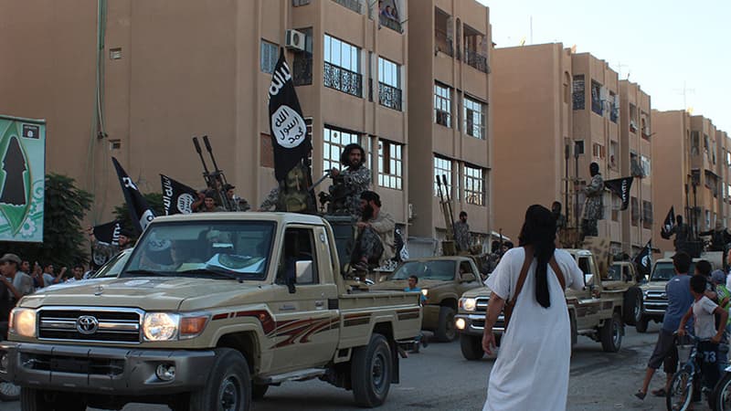 Image de propagande captée à Raqqa, en Syrie, lorsqu'elle était aux mains de Daesh.