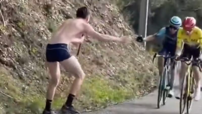 Lenny Martinez dans la roue de Jonas Vingegaard sur Paris Nice le 15 mars 2026 2253247