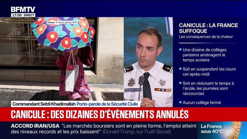 Marschall Truchot : Canicule, 53 départements en vigilance orange demain - 18/06
