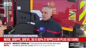 Neige: "Une quarantaine d'interventions ont été réalisées" dans la soirée, explique le porte-parole du SDIS de l'Essonne