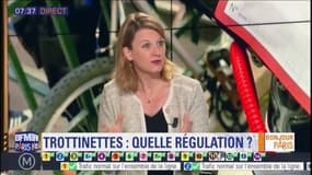 Trottinettes électriques: la députée Laurianne Rossi souhaite "rendre obligatoire le port du casque et des gants"