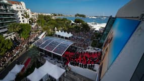 Vue du cadre du festival de Cannes en mai 2018