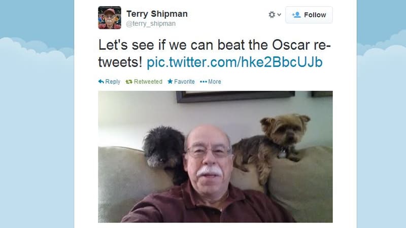 Capture du tweet de Terry Shipman, publié le 4 mars 2014 sur Twitter.
