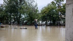 La ville de Faenza en Emilie-Romagne (Italie) sous les eaux après le passage de la tempête Boris