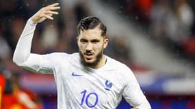 Rayan Cherki avec les Espoirs en septembre 2022