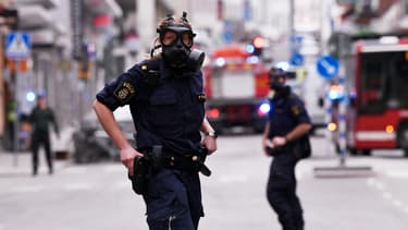 La police déployée à Stockholm.
