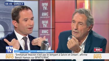 Benoît Hamon face à Jean-Jacques Bourdin en direct