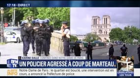 Agression d’un policier : "900 personnes sont dans Notre-Dame. C’est calme"
