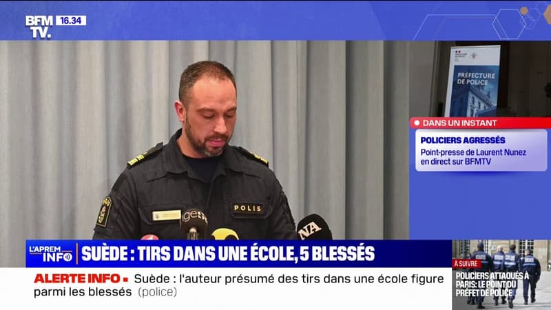 Suède: l'auteur présumé des tirs dans une école fait partie des cinq blessés