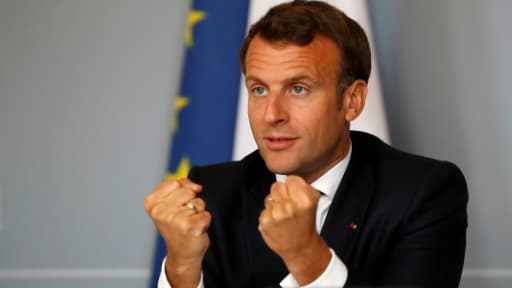 Emmanuel Macron à l'Élysée le 4 mai 2020 à Paris