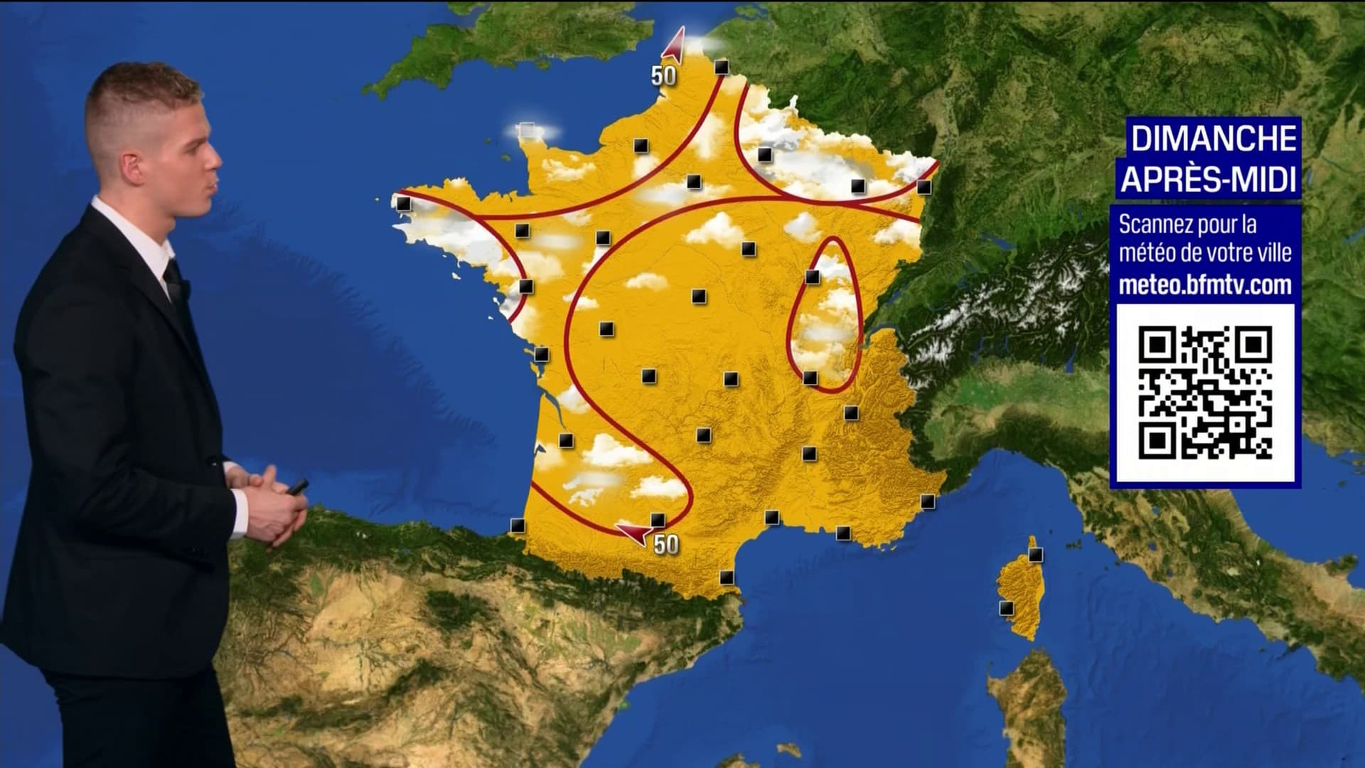 La météo de ce dimanche 17 décembre 2023 après-midi.