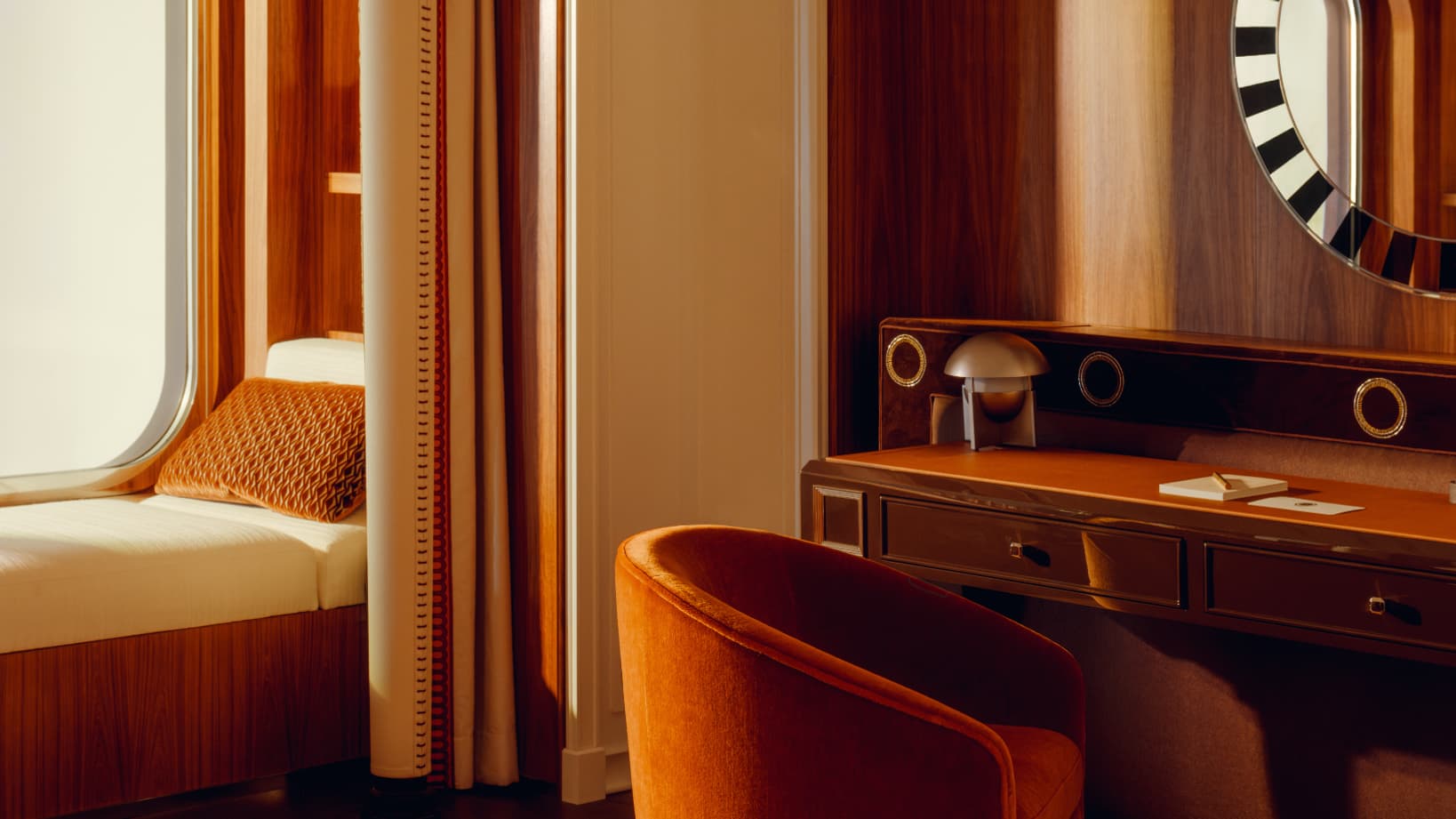 Dans une cabine de l'Orient Express Corinthian