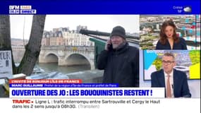 Bouquinistes pendant les JO: le préfet d'Île-de-France assure qu'il "n'y avait pas de raison qu'ils disparaissent"