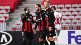Hassane Kamara, Amine Gouiri et Kasper Dolberg, à Nice le 29 octobre 2020