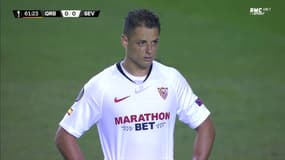 Qarabag – Séville FC : le sublime coup franc de Chicharito qui lance les Espagnols
