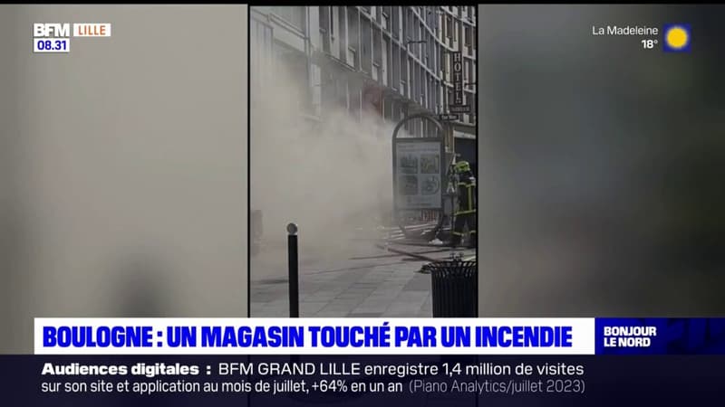 Boulogne-sur-Mer: un magasin touché par un incendie, cinq personnes évacuées