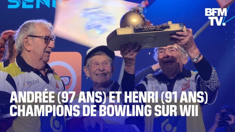 Andrée, 97 ans, et Henri, 91 ans, sont champions de bowling sur Wii