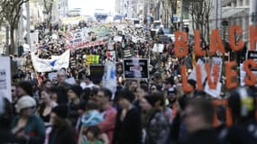 Une manifestation du mouvement Black Lives Matter à Washington le 15 avril 2017 