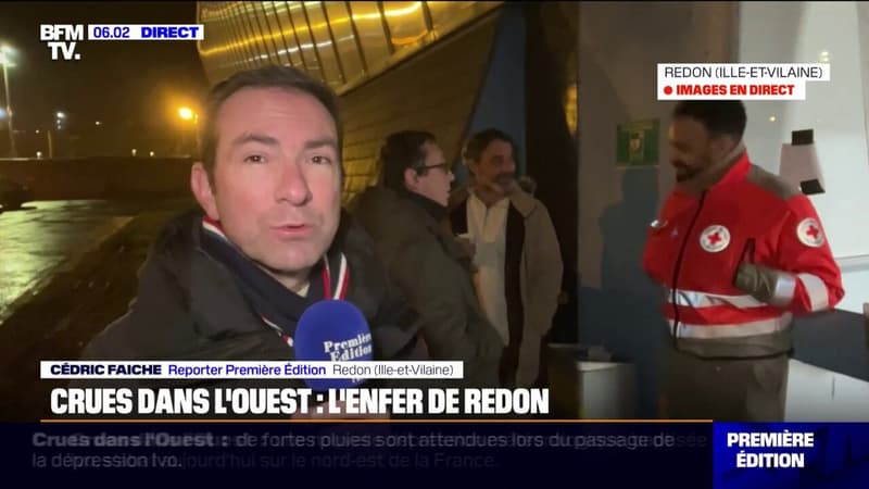 Crues dans l'Ouest: On a été obligés de quitter le logement car l'eau est montée très vite, témoigne un habitant de Redon (Ille-et-Vilaine)