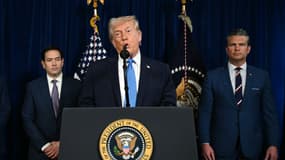 Donald Trump le 3 janvier 2026 à Mar-a-Lago, lors de la conférence de presse sur la capture de Nicolás Maduro