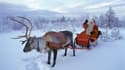 Le traîneau du Père Noël à Rovaniemi en Finlande.
