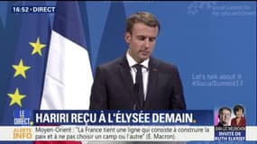 Emmanuel Macron accueillera Saad Hariri "avec les honneurs dus à un Premier ministre"