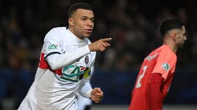 Kylian Mbappé en Coupe de France. 