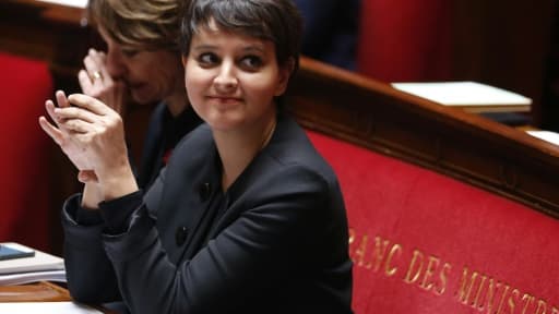 La ministre de l'Education Najat Vallaud-Belkacem le 25 mai 2016 à l'Assemblée nationale à Paris