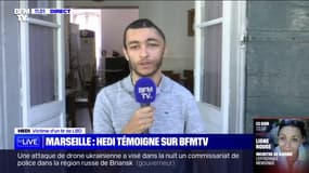 "Je m'estime heureux d'être là": Hedi, victime d'un tir de LBD à Marseille, témoigne sur BFMTV