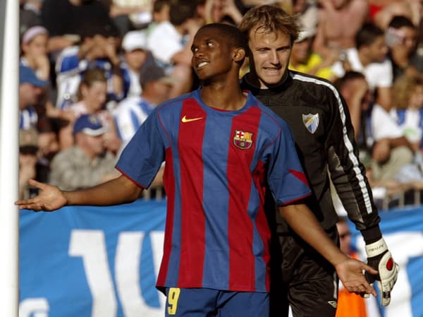 Francesc Arnau avec Samuel Eto'o au Barça