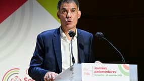 Le Premier secrétaire du Parti socialiste, Olivier Faure, lors des journées parlementaires du PS à Montpellier, le 7 septembre 2021   