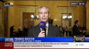 19H Ruth Elkrief: Edition spéciale Rejet de la motion de censure: "J'ai voté la censure, sans état d'âme", Franck Riester - 19/02