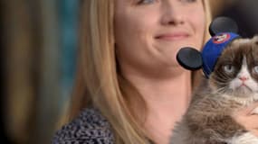 Grumpy Cat était à la première du nouveau Disney Cendrillon à Los Angeles dimanche