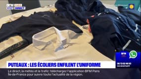 Île-de-France: des écoliers enfilent pour la première fois l'uniforme à Puteaux