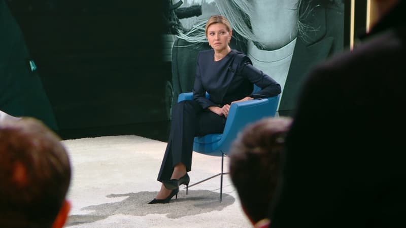 Olena Zelenska, Première dame ukrainienne, sur le plateau de BFMTV le 12 décembre 2022