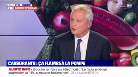 Carburants: pour Bruno Le Maire, "baisser les taxes" est "un peu une solution de facilité"