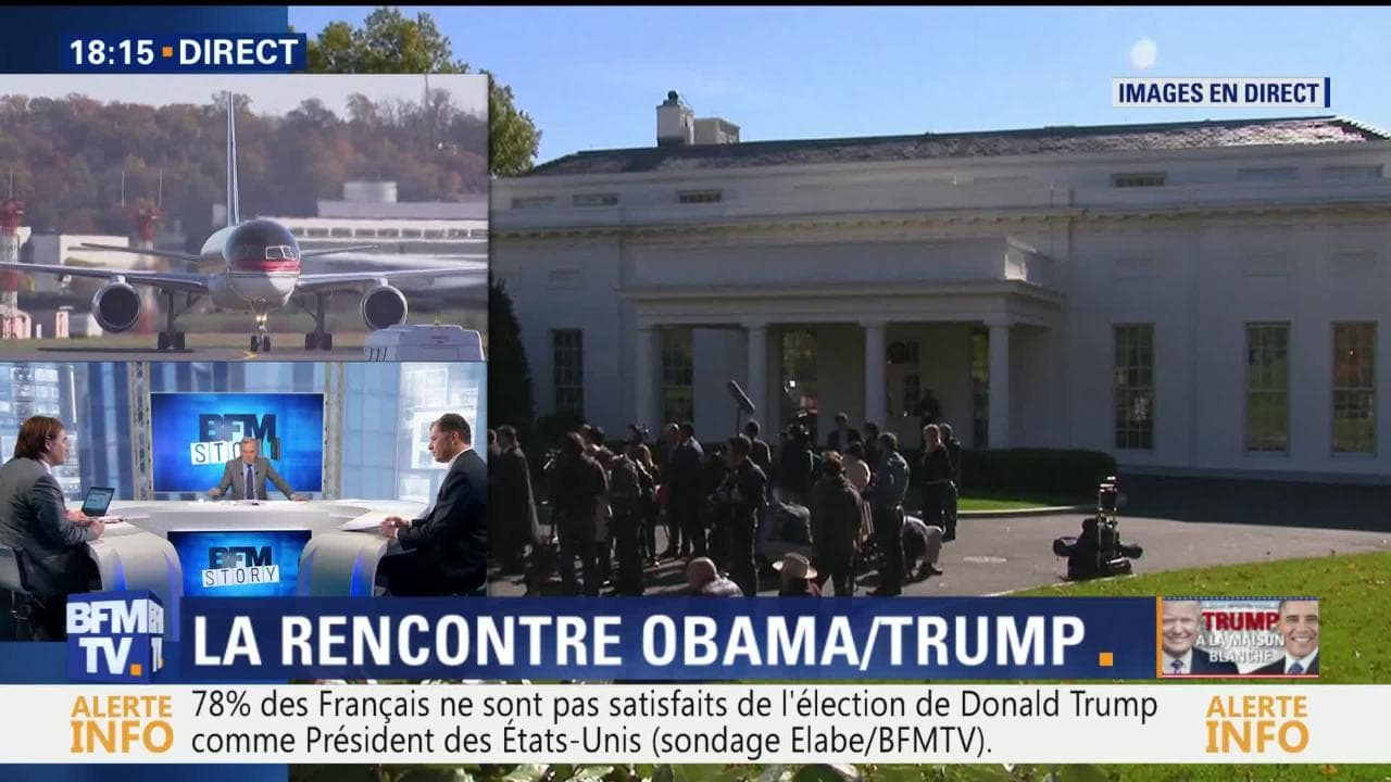 Donald Trump reçu par Barack Obama dans le Bureau ovale