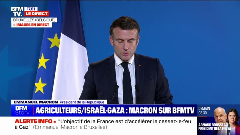 Emmanuel Macron sur la crise agricole: 